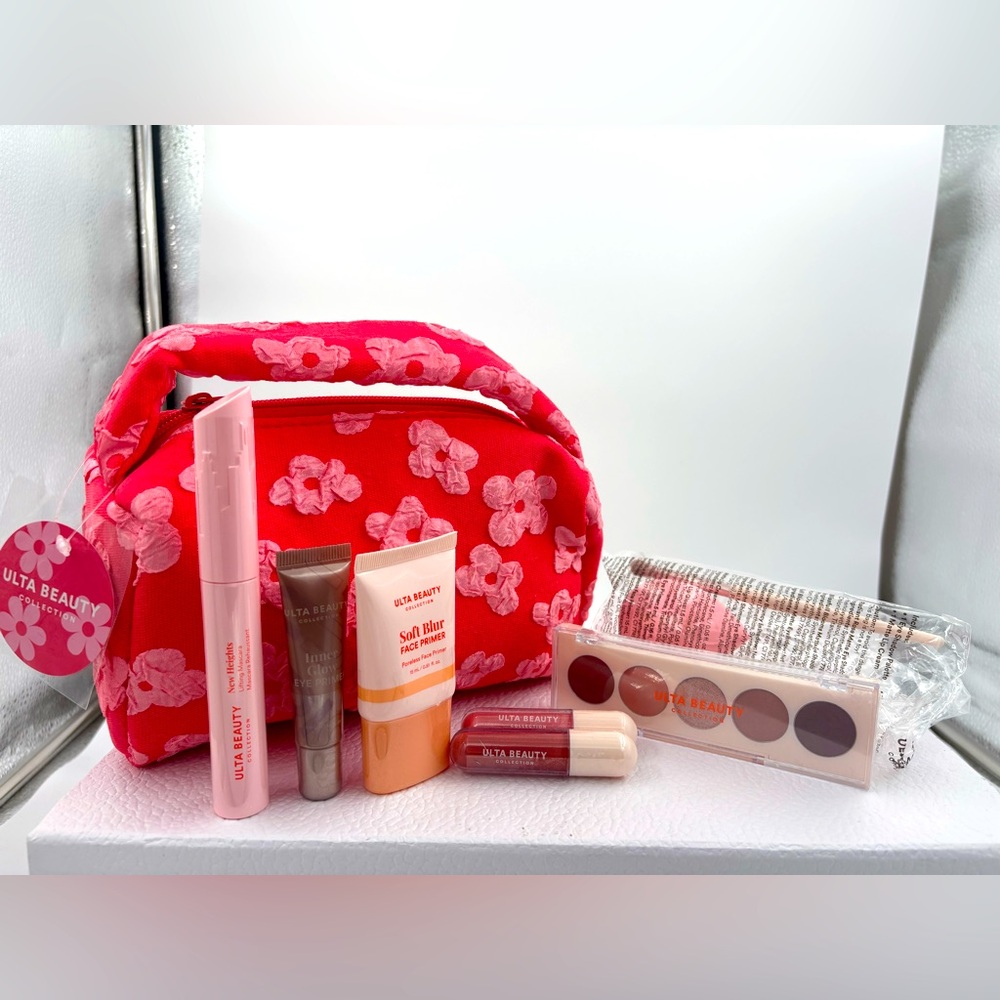 NWT Ulta Beauty Collection travel deluxe mini floral zip bag gift 9 pcs bundle